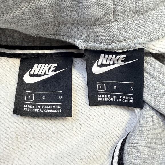 Nike Air Tracksuit Womens Large Heather Gray Quarter Zip Pullover Jogger 2 Piece - Picture 15 of 16